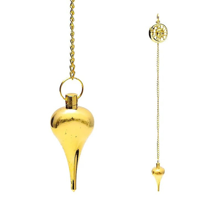 Pendule soleil et lune couleur or dans sachet en velours | Pieralune