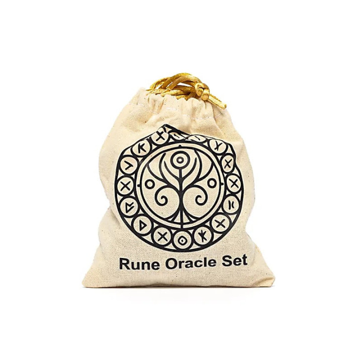 Oracle runique 7 Chakras en sachet en coton | Pieralune