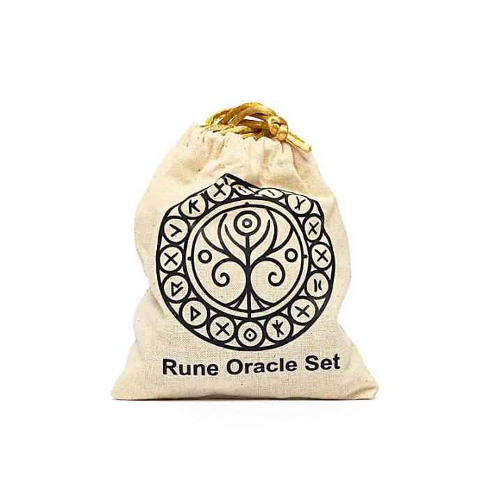 Oracle runique Améthyste en sachet en coton | Pieralune