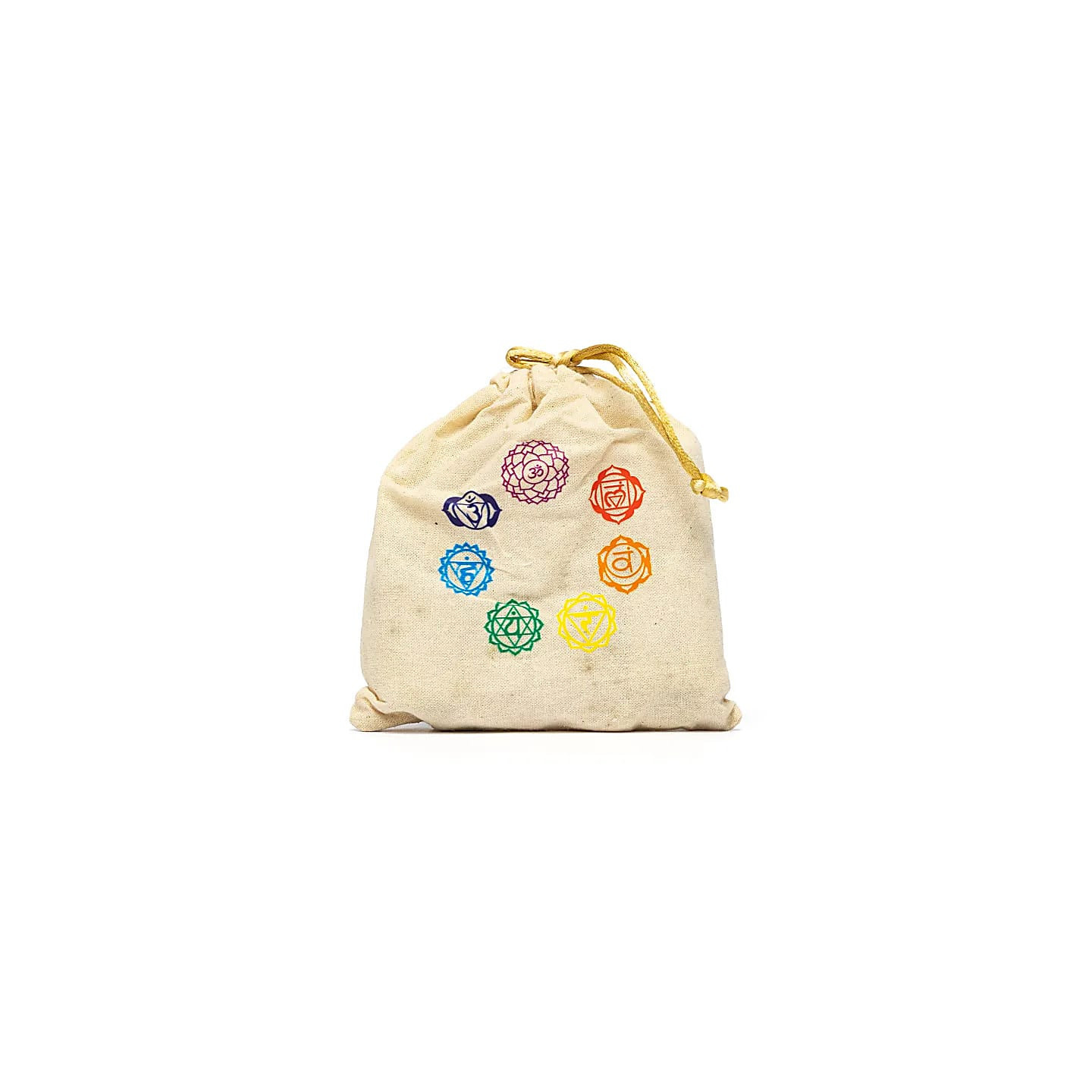 Set de 7 pierres des chakra dans un sac en coton | Pieralune