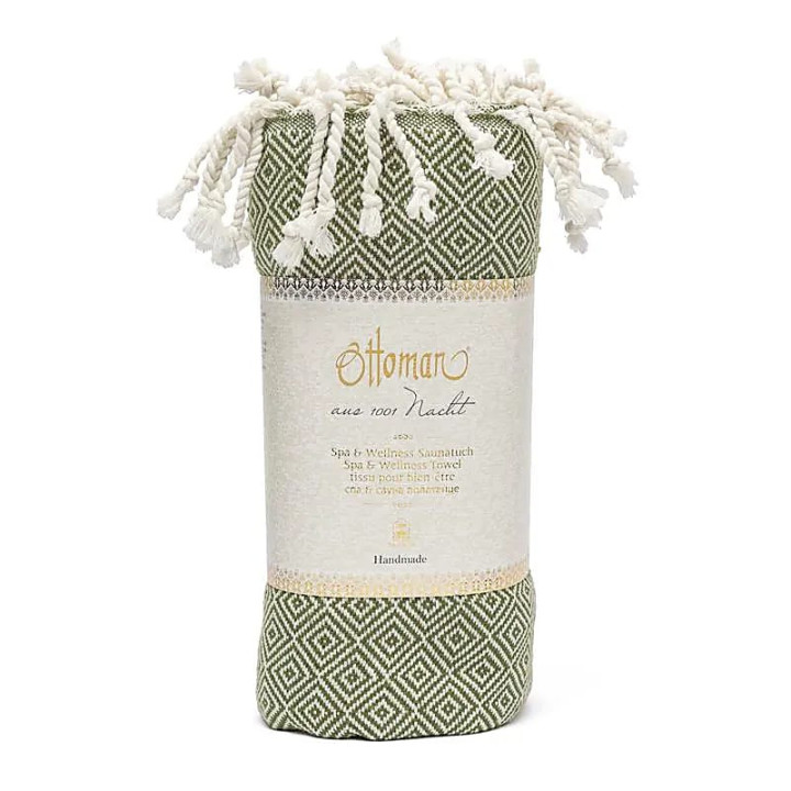 Ottoman serviette de hammam olive | Pieralune