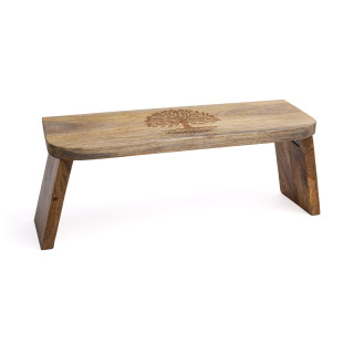Banc de méditation Arbre de Vie en bois de manguier