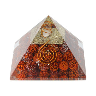 Pyramide orgonite rudraksha