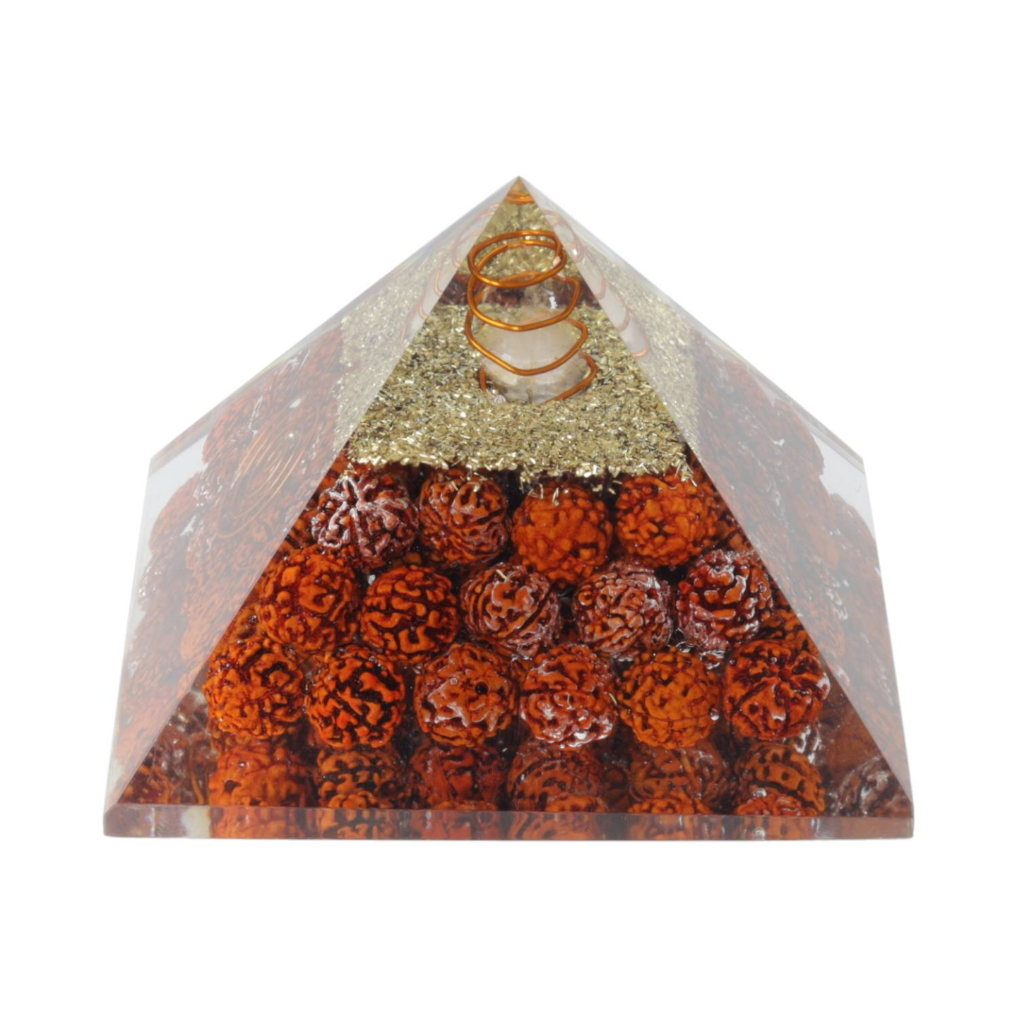 Pyramide orgonite rudraksha