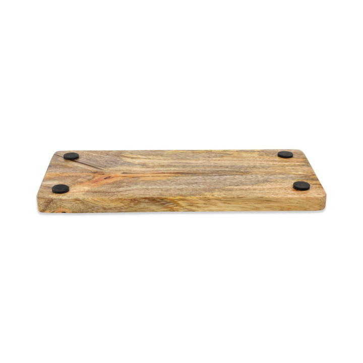 Porte-cartes Fleur de vie tourmaline et pyrite bois de manguier