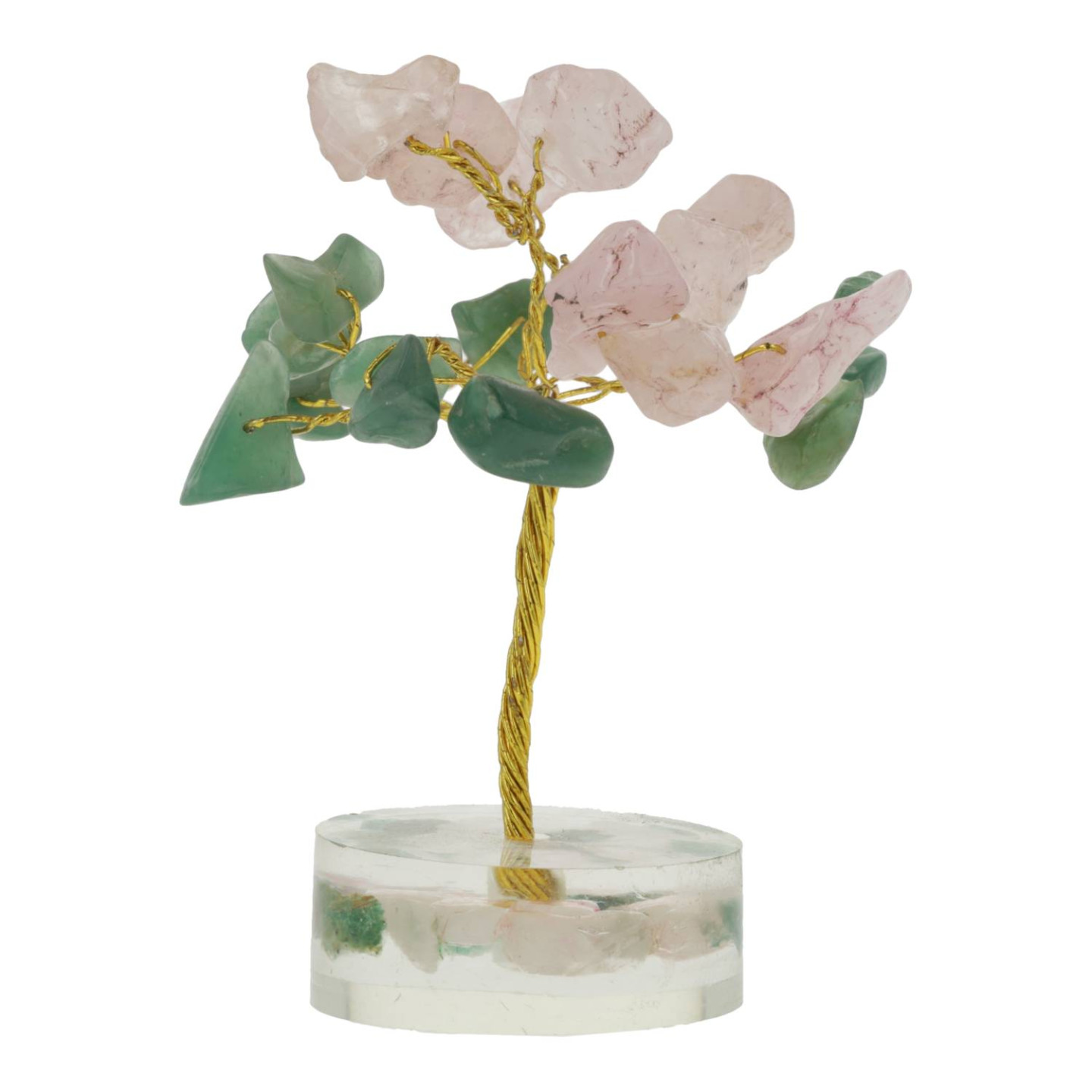 Arbre en Pierres Précieuses Green Aventurine & Rose Quartz