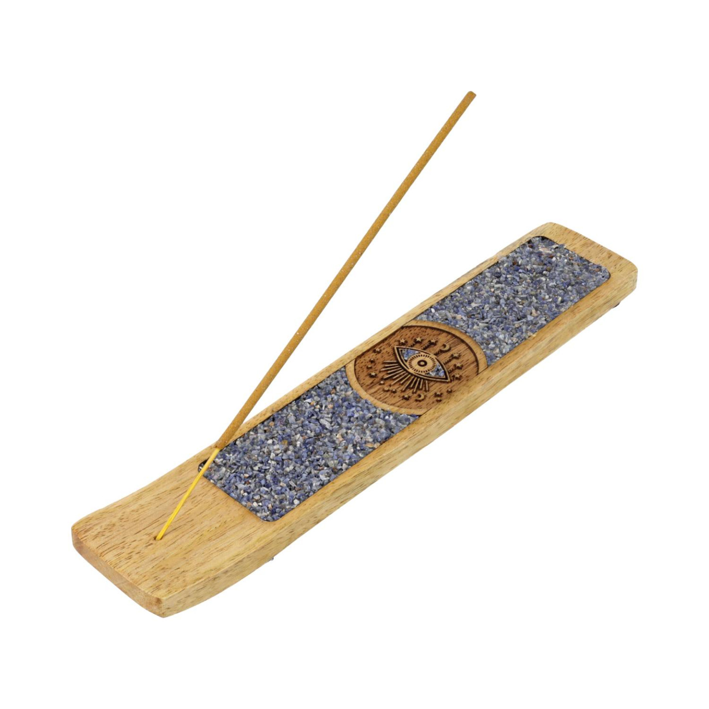 Porte-encens Œil spirituel sodalite bois de manguier