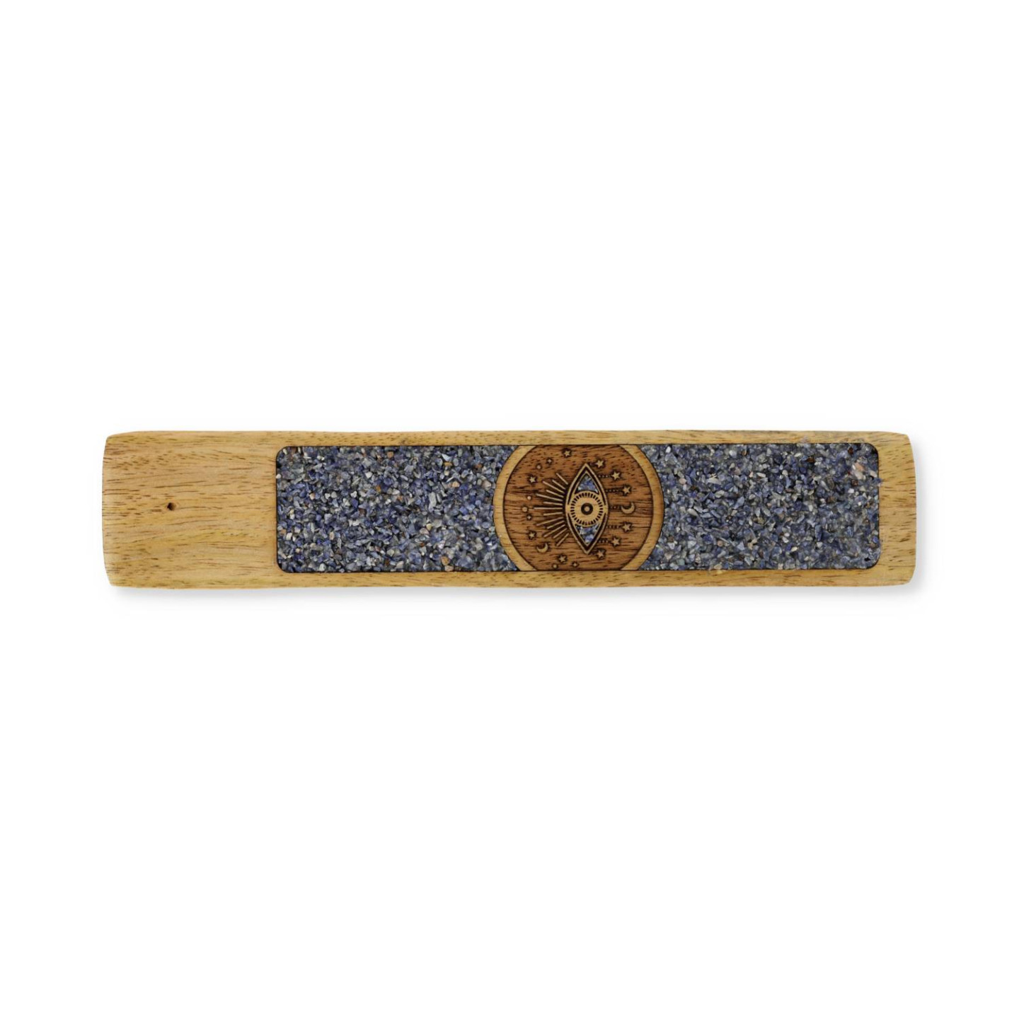 Porte-encens Œil spirituel sodalite bois de manguier