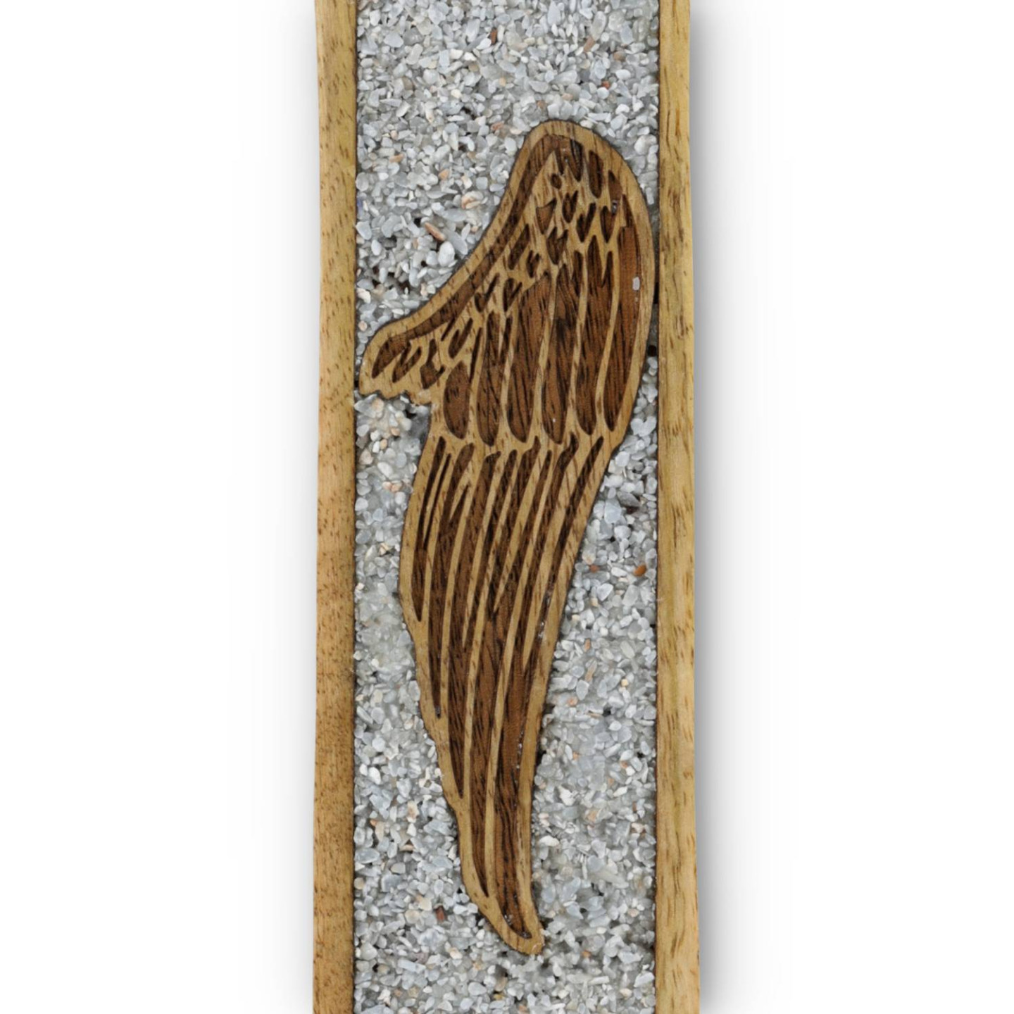 Porte-encens Ailes d’ange angélite bois de manguier