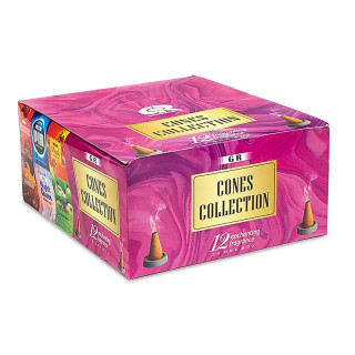 Cônes d'encens 12 parfums avec présentoir | Pieralune