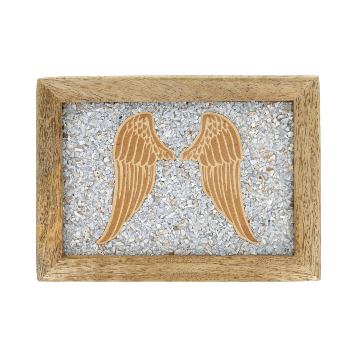 Boîte à bijoux tarot Ailes d’ange angélite bois de manguier