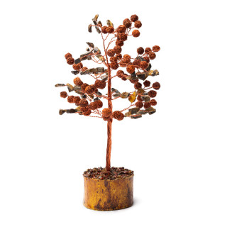 Arbre en Pierres Précieuses Tiger Eye & Rudraksha