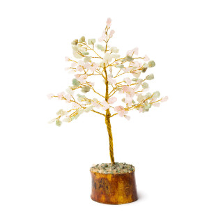 Arbre en Pierres Précieuses Green Aventurine & Rose Quartz
