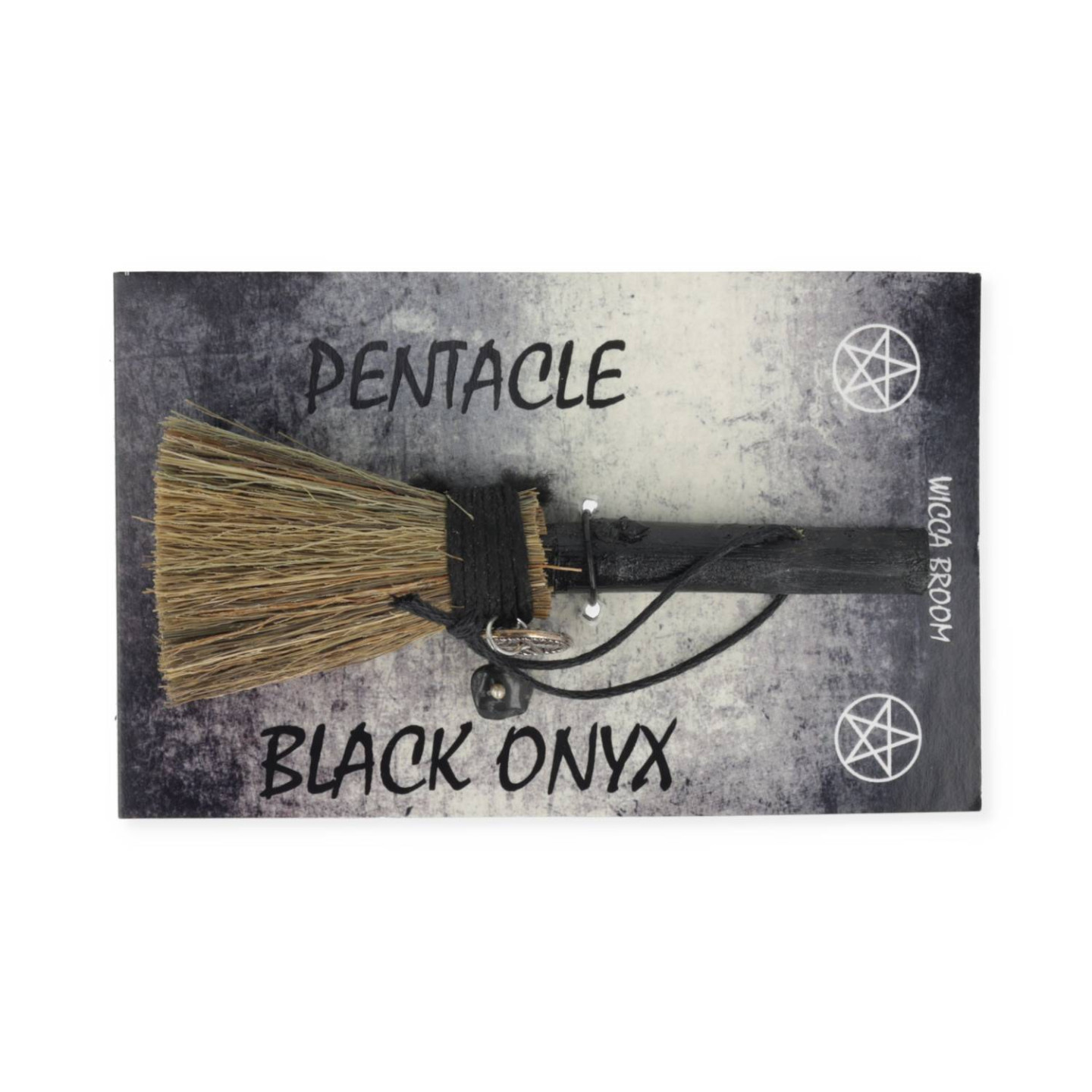 Mini balai Pentacle avec onyx noir