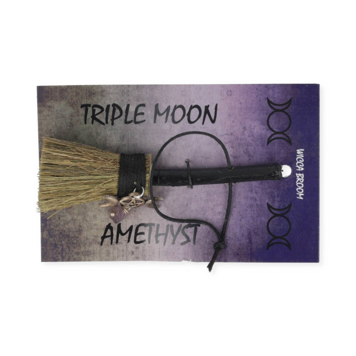 Mini balai Triple Moon avec améthyste