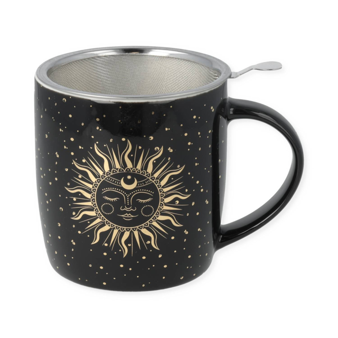 Tasse à thé set Soleil et Lune noir