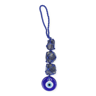 Amulette de Protection Mauvais Œil avec Sodalite