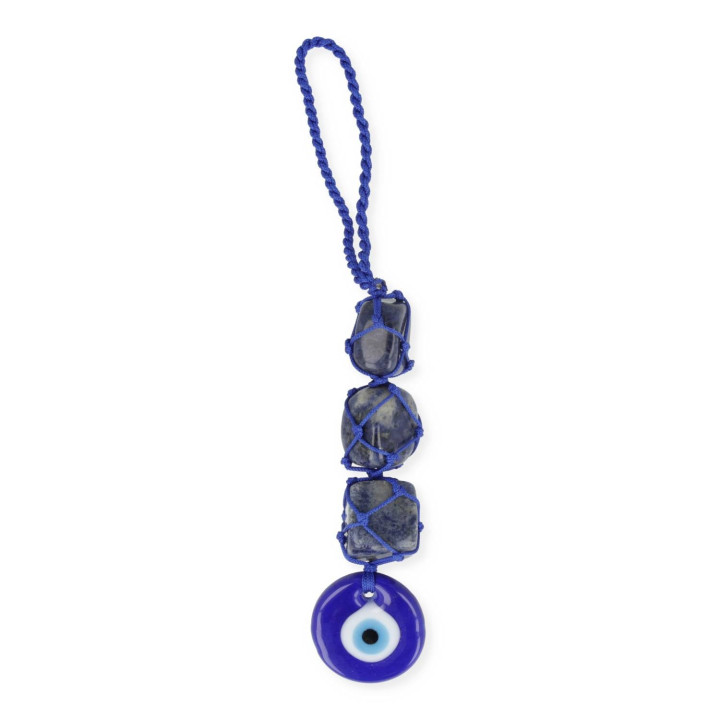Amulette de Protection Mauvais Œil avec Sodalite