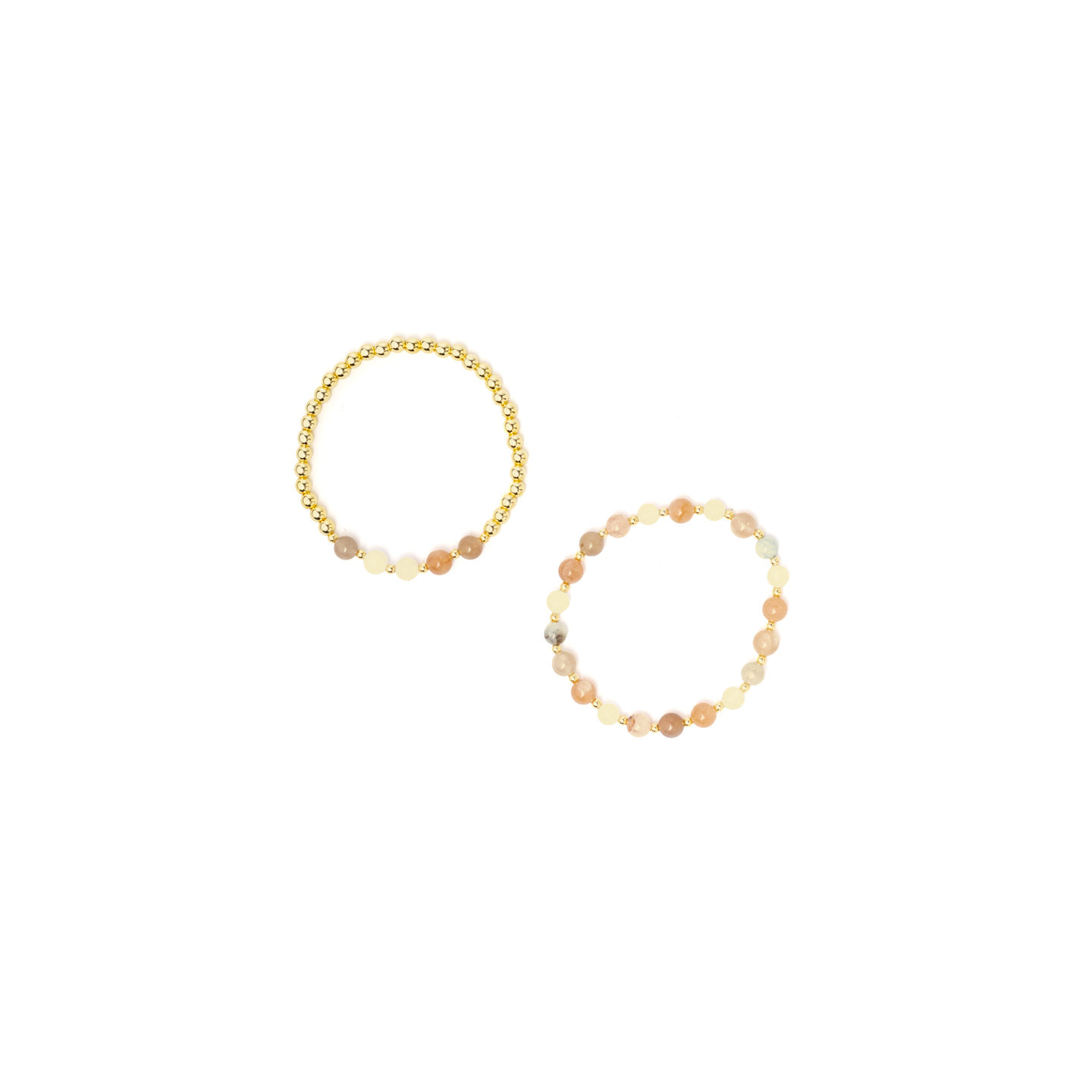 Bracelet pierres précieuses mélangées pastel avec hématite