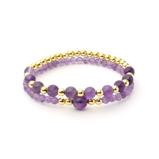 Bracelet améthyste & hématite