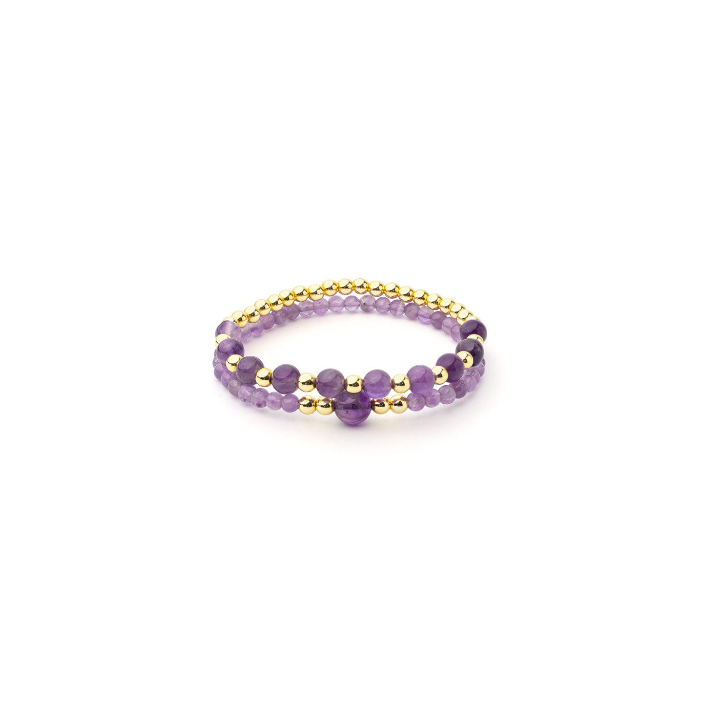 Bracelet améthyste & hématite