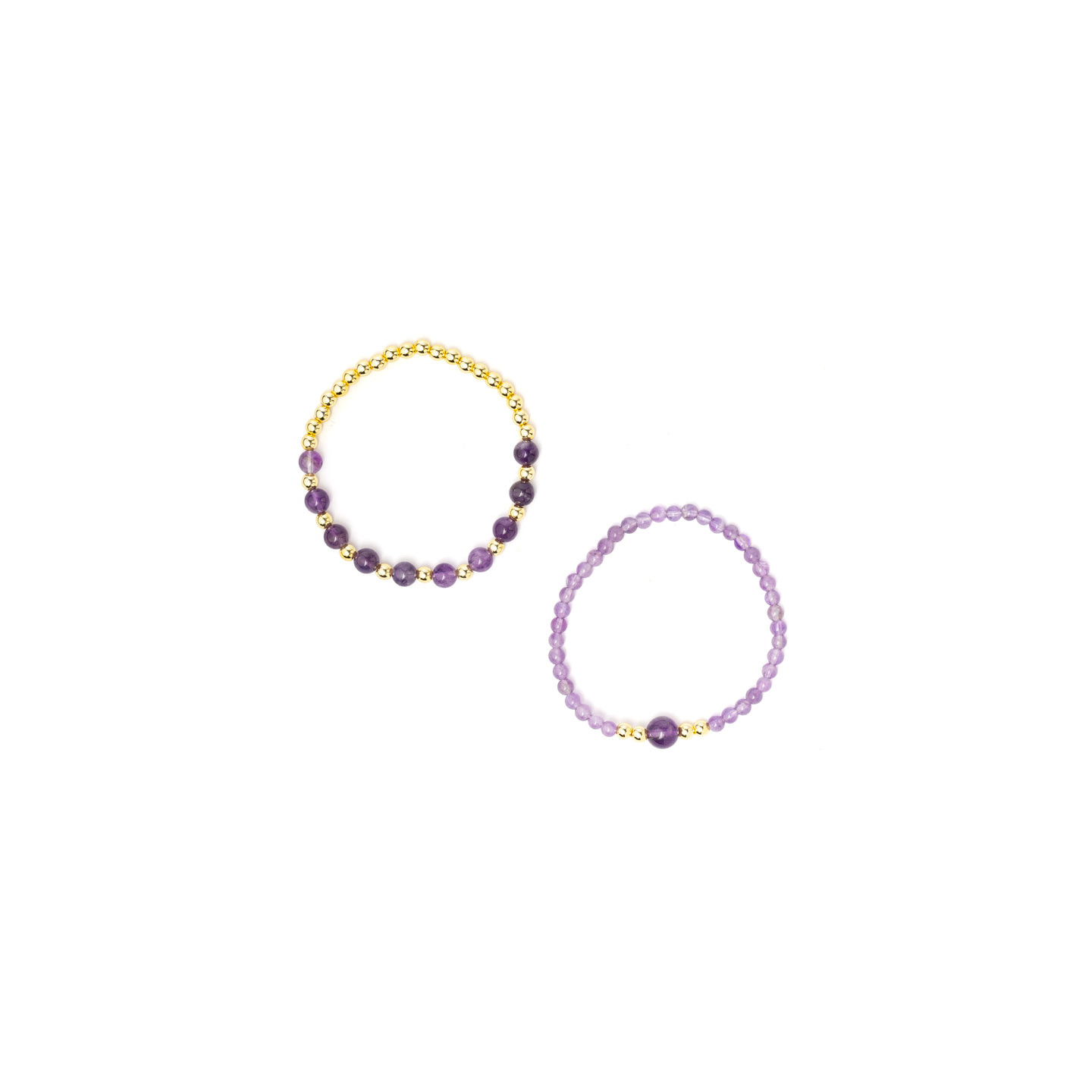 Bracelet améthyste & hématite