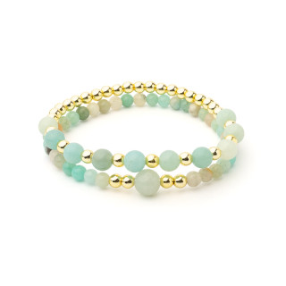 Bracelet amazonite & hématite