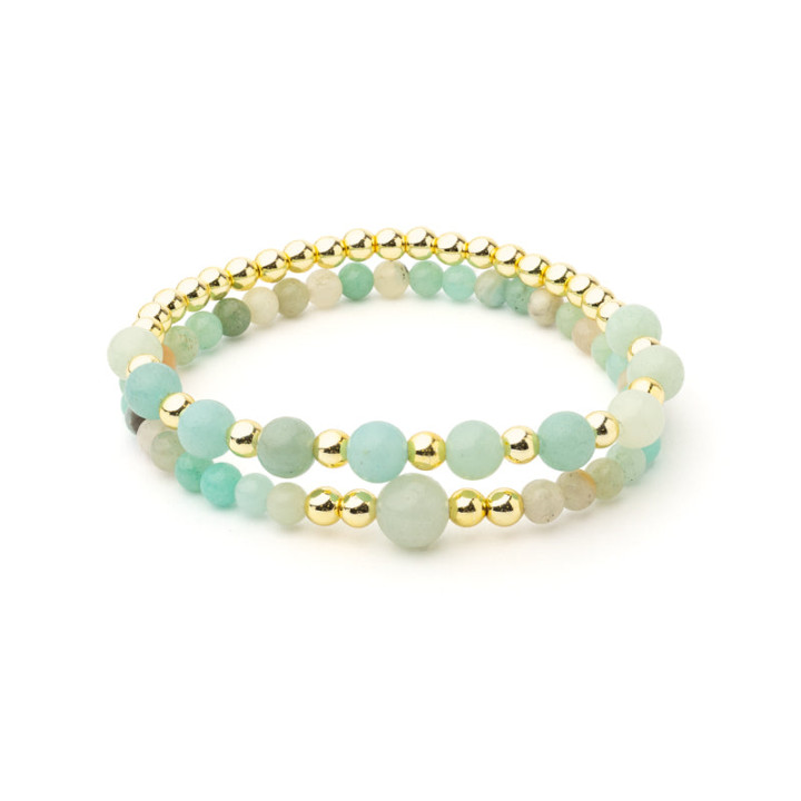 Bracelet amazonite & hématite