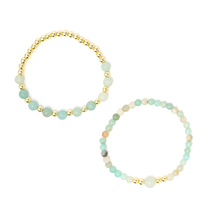 Bracelet amazonite & hématite