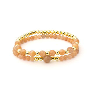 Bracelet pierre de soleil & hématite