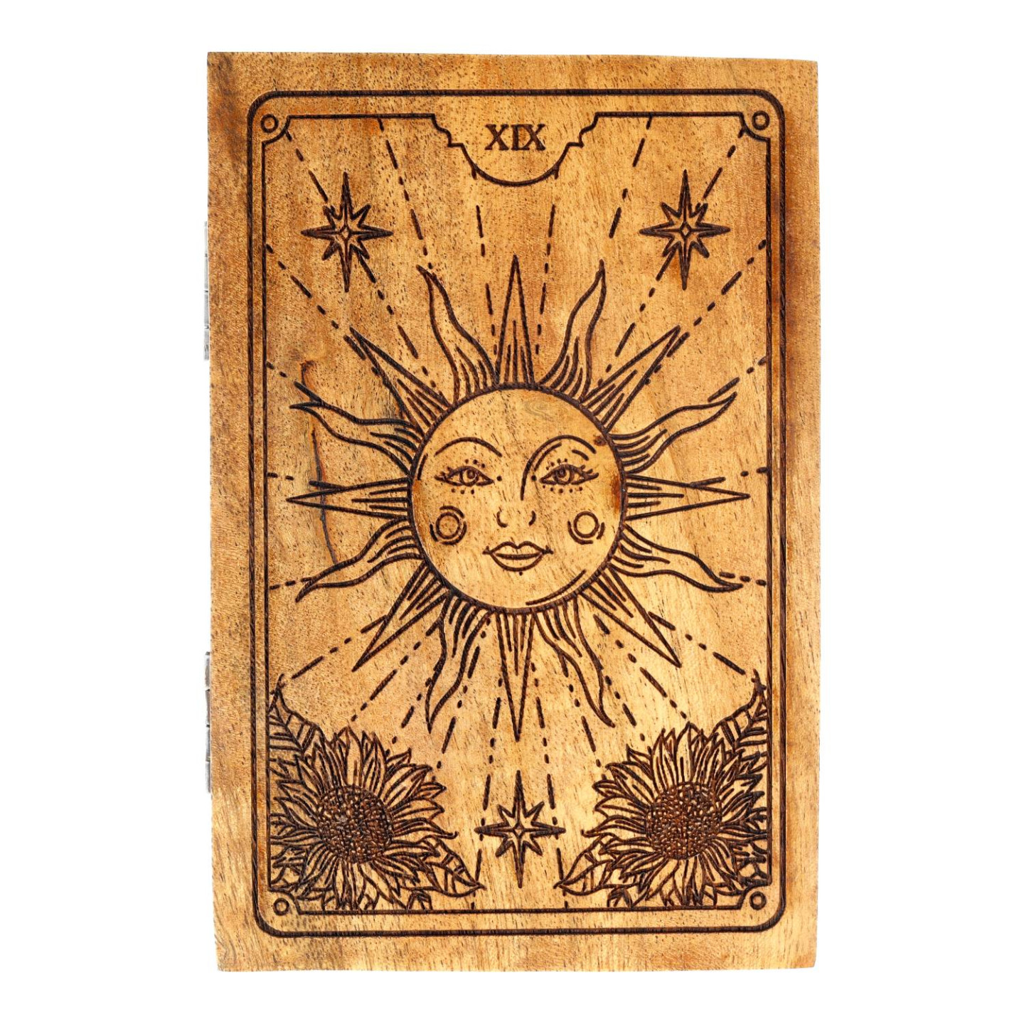 Boîte à Tarot Le Soleil Bois d’Acacia