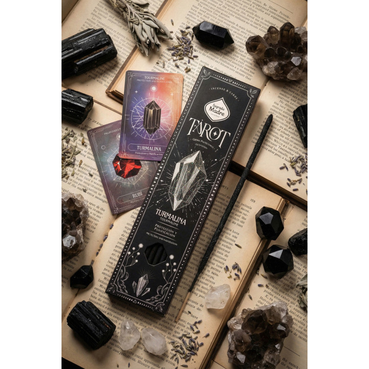 Sagrada Madre Tarot Gems encens Tourmaline