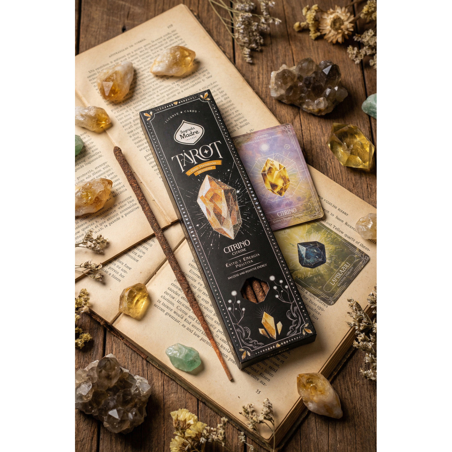 Sagrada Madre Tarot Gems encens Citrine