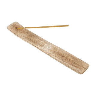 Porte-Encens Œil Omnivoyant Bois de Manguier blanchi
