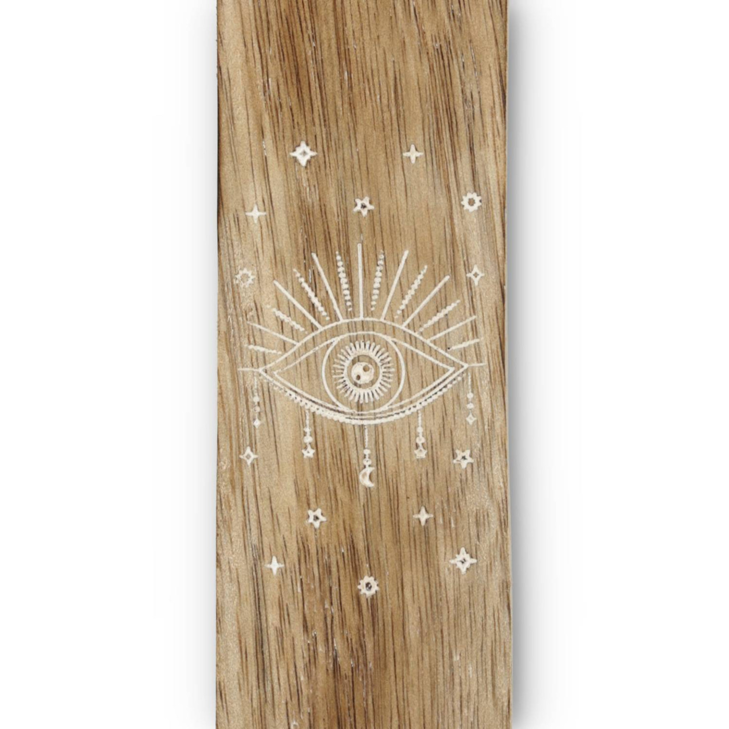 Porte-Encens Œil Omnivoyant Bois de Manguier blanchi