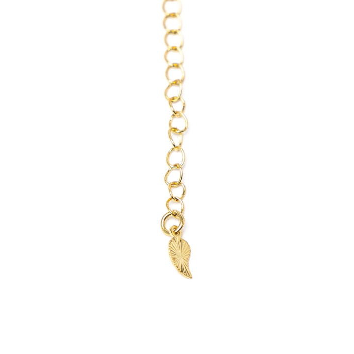 Collier réglable cœur, pierre de lune rose, morganite, pierre de lune blanche & hématite