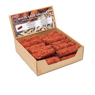 Smudge de Sauge Blanche au sang-dragon S présentoir