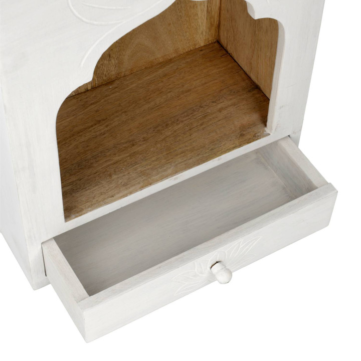 Autel bois de manguier whitewash
