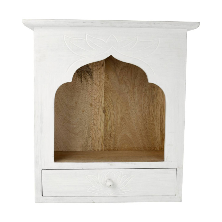 Autel bois de manguier whitewash