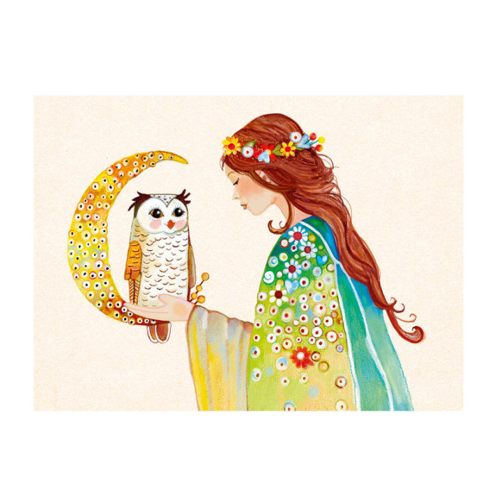 Cartes doubles Hibou de la sagesse