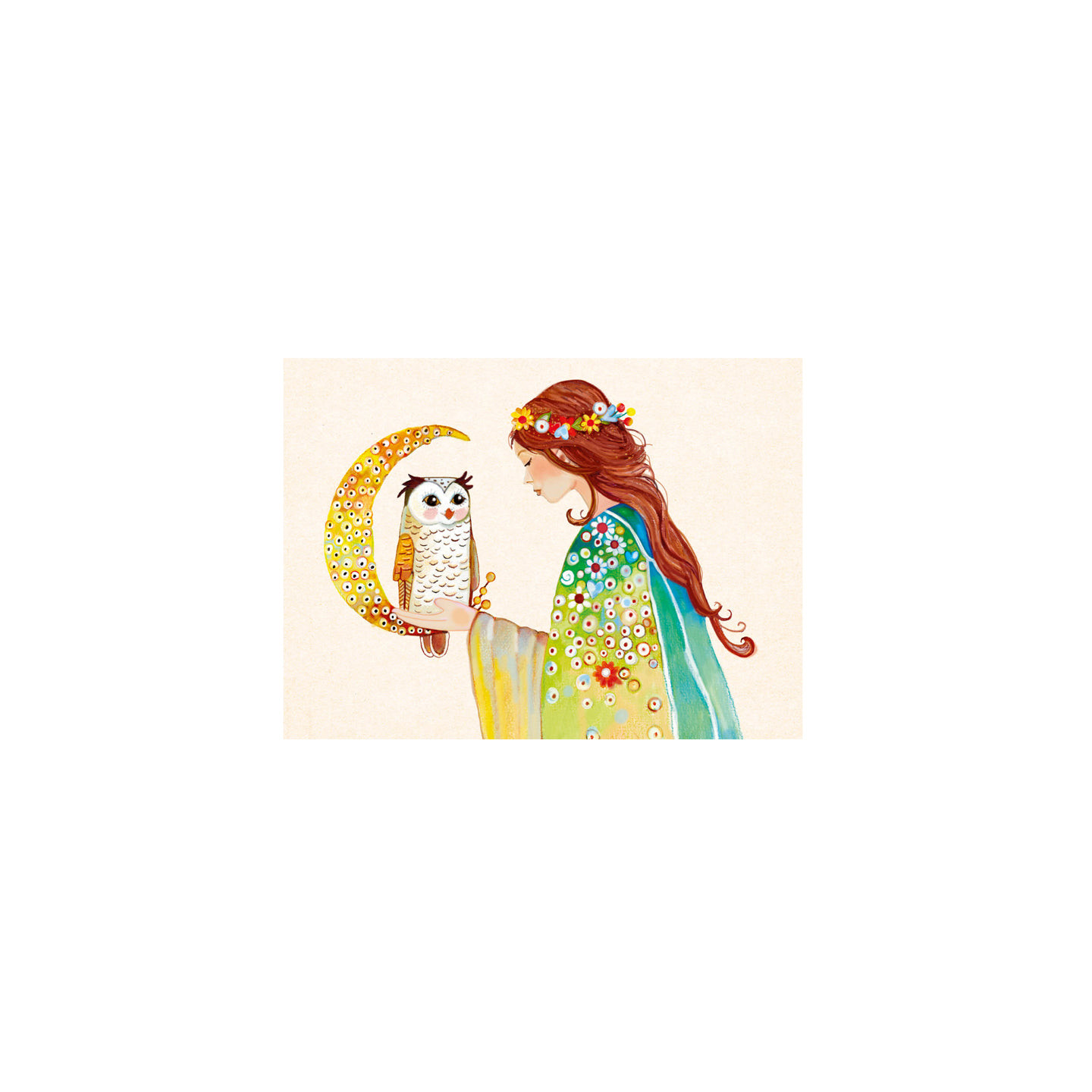 Cartes doubles Hibou de la sagesse