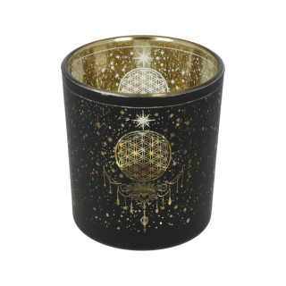 Photophore givré/métallique Mystical Flower of Life