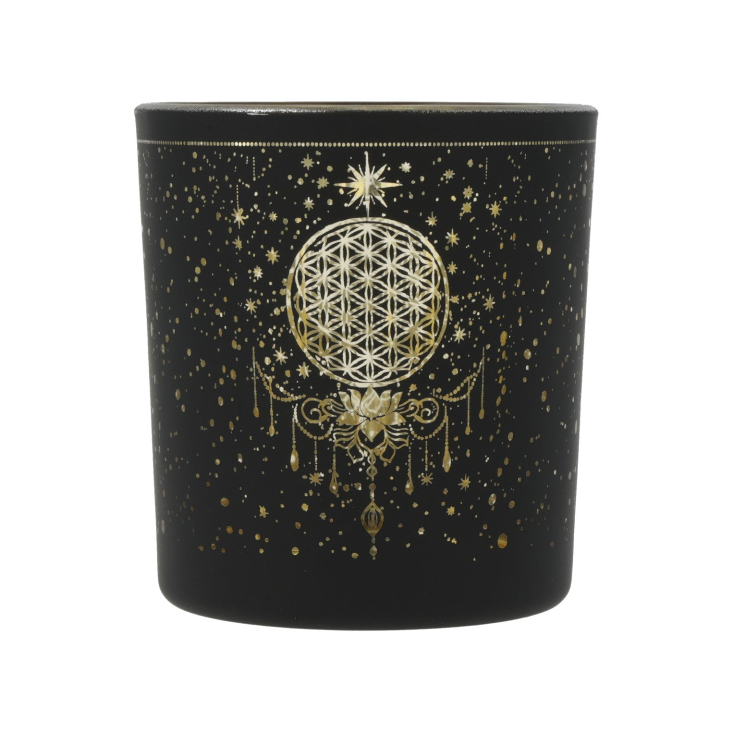 Photophore givré/métallique Mystical Flower of Life