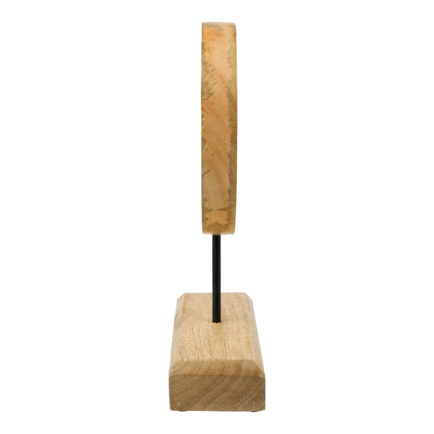 Deco Croissant de lune bois de manguier avec sélénite sur socle