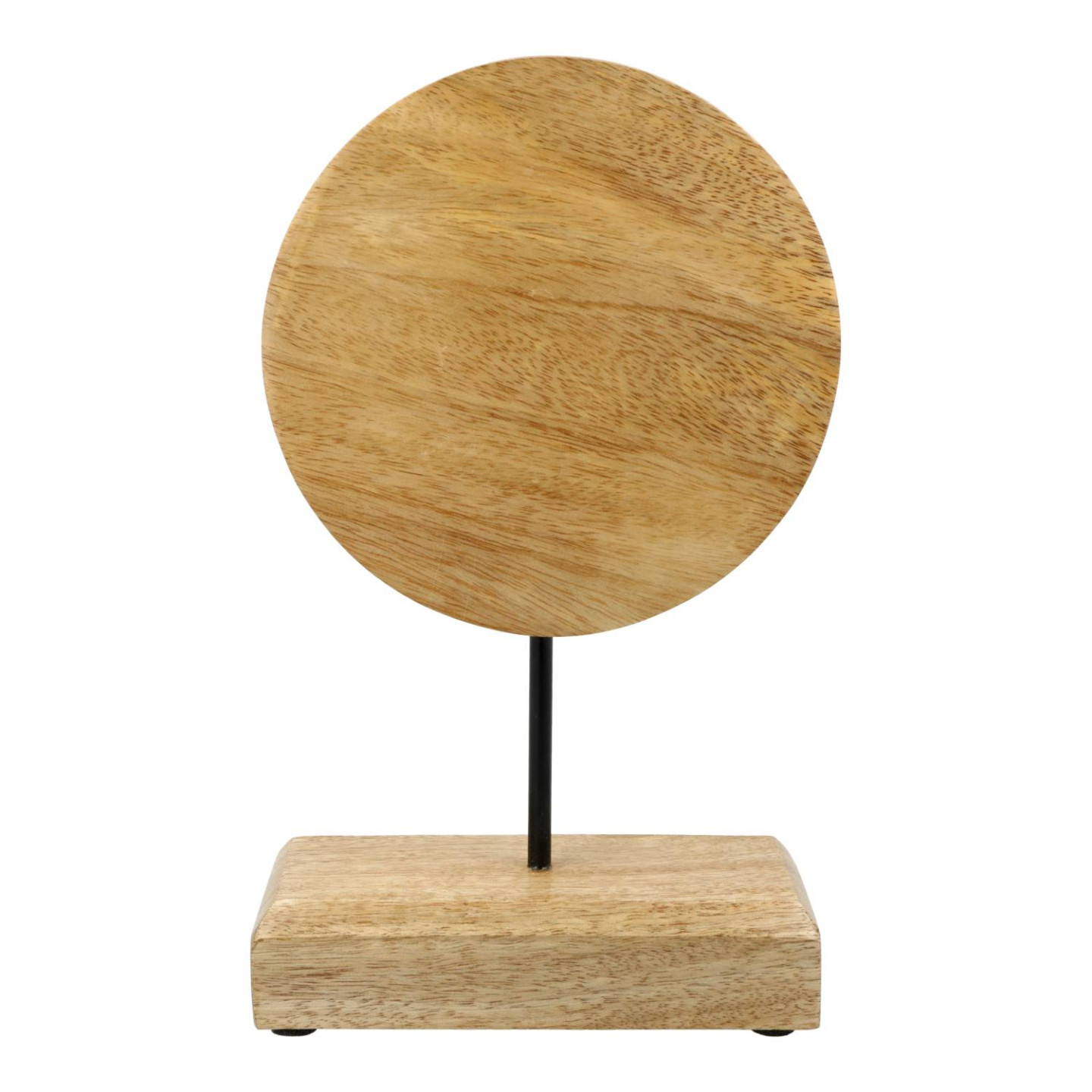 Deco Croissant de lune bois de manguier avec sélénite sur socle