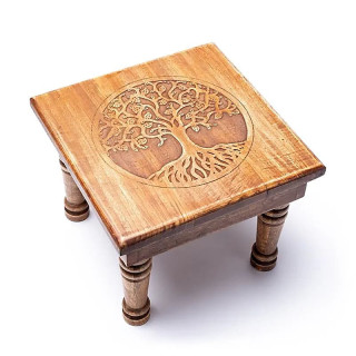 Table d'appoint en bois Arbre de vie | Pieralune