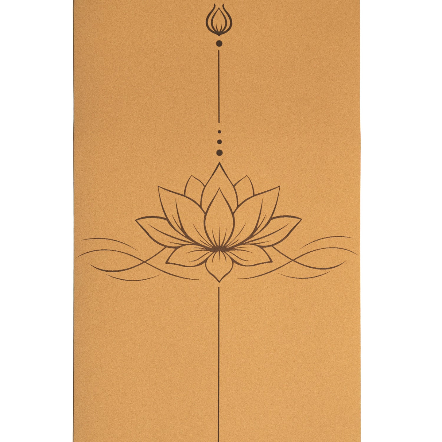 Yogi & Yogini Tapis de yoga en liège / TPE, dessin au trait lotus
