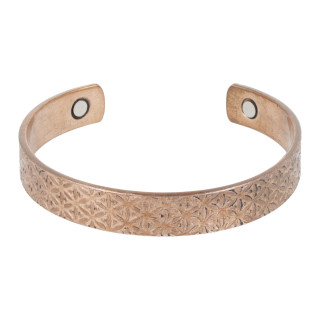 Bracelet cuivre motif Fleur de Vie magnétique