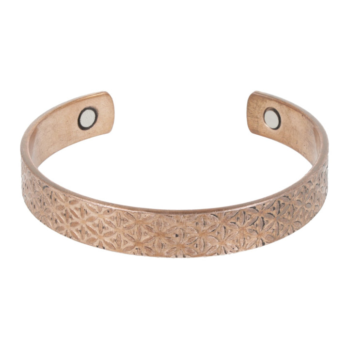 Bracelet cuivre motif Fleur de Vie magnétique