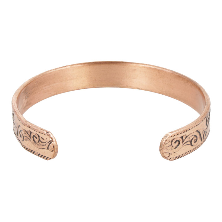 Bracelet cuivre motif lotus magnétique